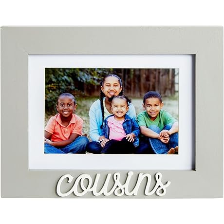 Juvale Family Picture Frame with Heartwarming Cousins Word Attachment, Preserving Precious Memories for a Lifetime