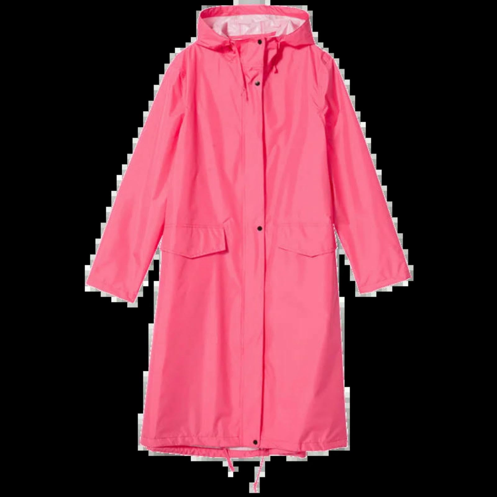 Poncho impermeable para mujer, largo con capucha, reutilizable, plegable, rompevientos para senderismo, camping, viajes al aire libre