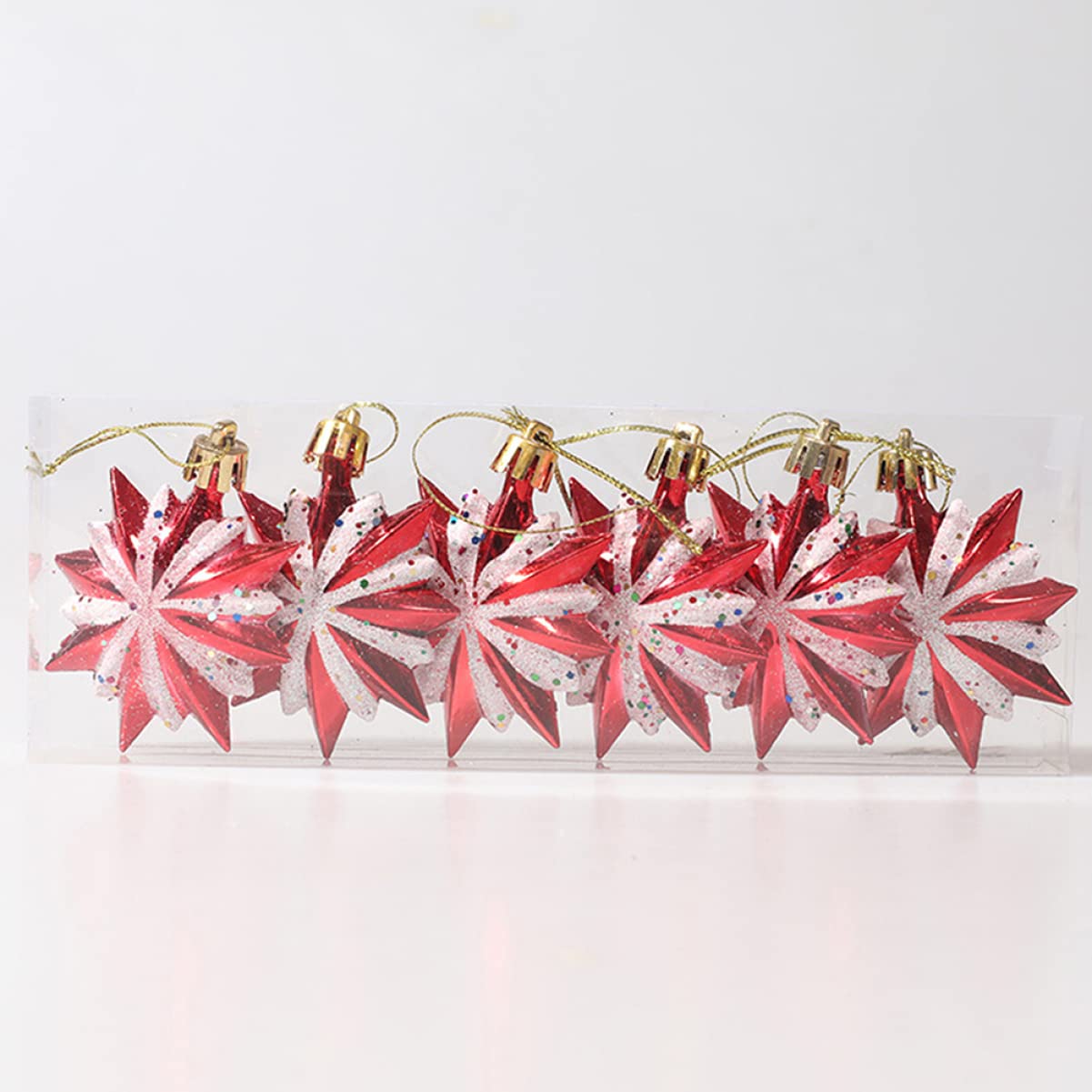 Amosfun 3 Juegos De Adornos Navideños De Estrellas Poligonales para Fiestas para Fotos De Pared De Árbol 23 Piezas X 3