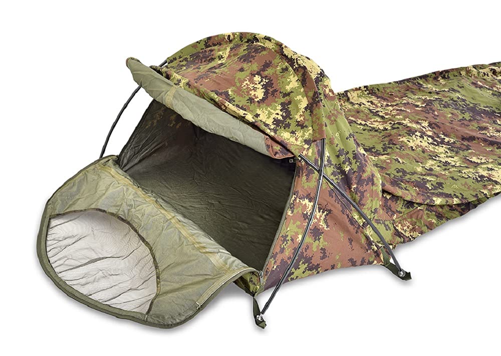 テント・タープ DEFCON 5 SINGLE BIVI TENT Amazon.com : Bivi Tent + Compression Bag Italian Camo Defcon 5 for