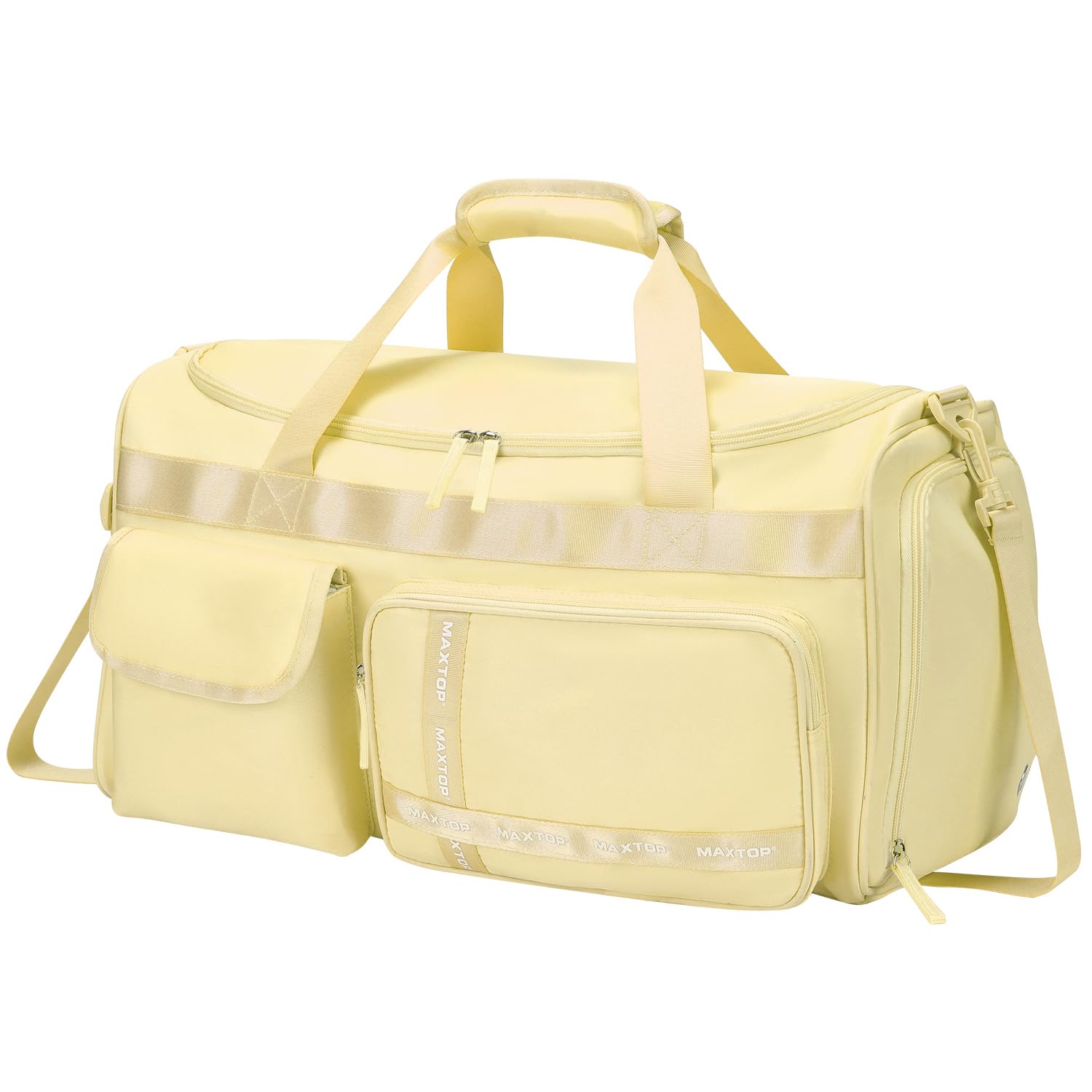 MAXTOP Gym Bag for Women Men Travel Duffle Bag Large Capacity Carry On Weekender Overnight Bag With Shoe Compartment Gym Tote Dry Wet Separation