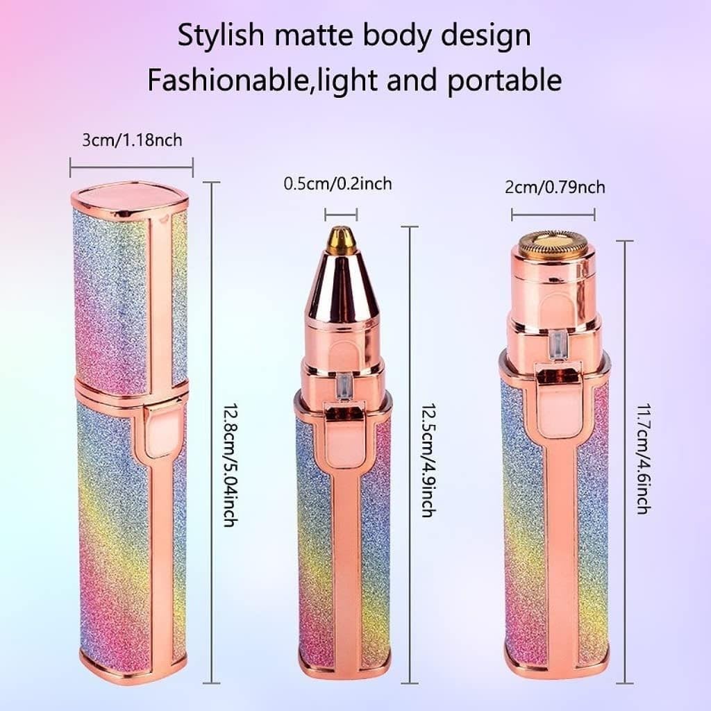 KANAKADHARA 2 in 1 Eyebrow Trimmer Facial Hair Removal for women & Girls Eye Brow Hair Remover Machine For Women - Face,Upper Lips,Cheek, Chin and Nose Hair Remover(Rainbow) 2