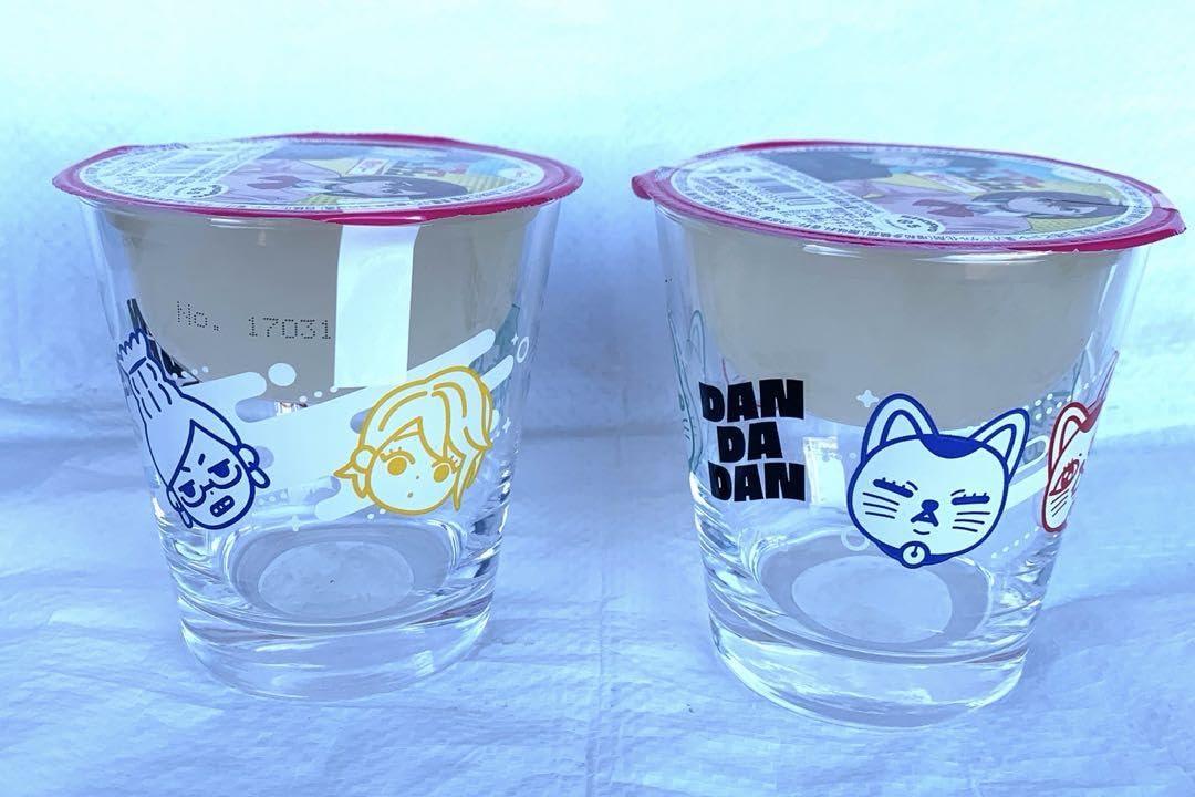 ローソンコラボ限定 グラス Amazon.co.jp: 匿名配送ダンダダン グラス＆桃ゼリー 全2種
