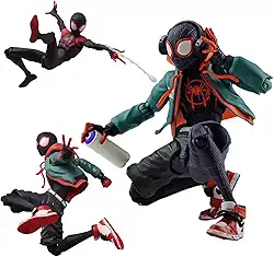 Spider Mαn: Into The Spider-Verse Miles Morales Sentinel SV Super Heroes 6 polegadas / 16 cm Articulações Móveis Figura de Ação Modelo Colecionável Ornamentos Conjunto Caixa de Brinquedo