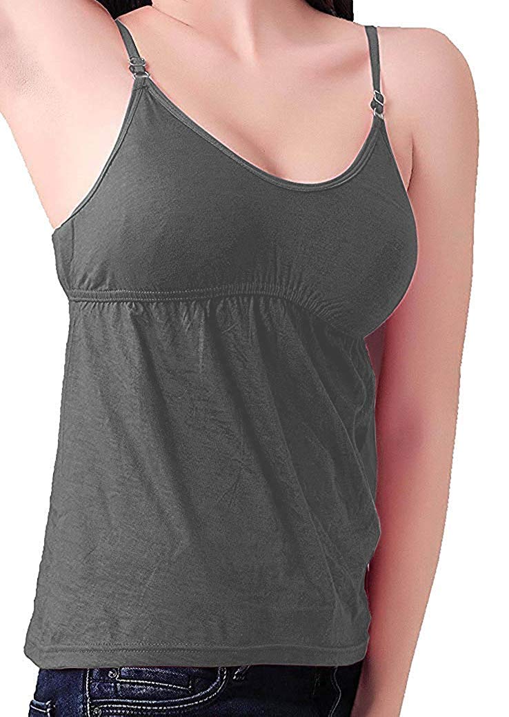 yamkay Women's Adjustable Strap Slip Multicolor Camisole Bra Type Inner wear - Pack of 5 Color may vary-picture-41