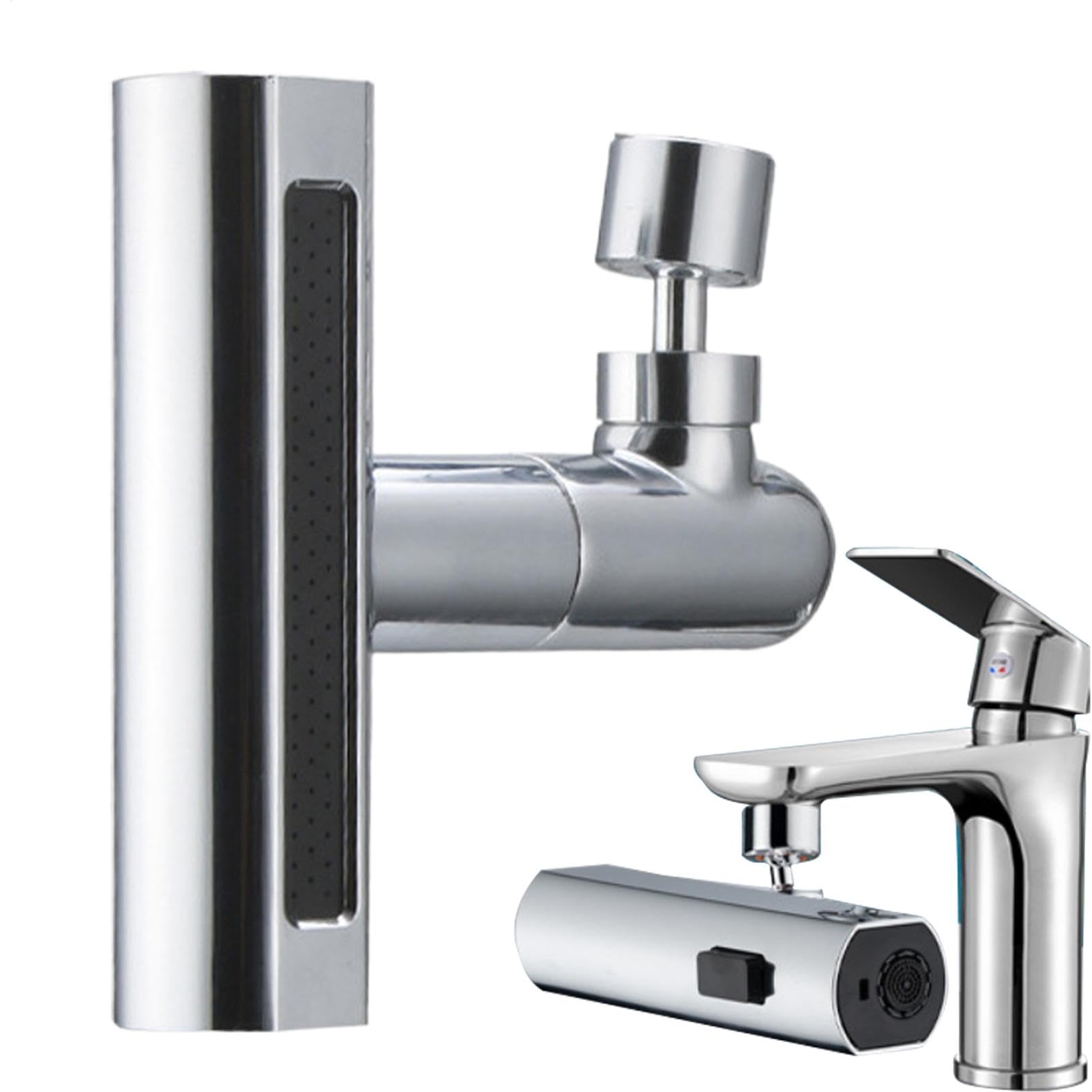 Faucet Sprayer Nozzle, 3-Function Kitchen Sink Faucet Parts, Splash-Proof Bathroom Faucet Attachment, Kitchen Faucet Sprayer, Bathroom Faucet Sprayer, Restaurant Sink Faucet Attachment, Toilet F