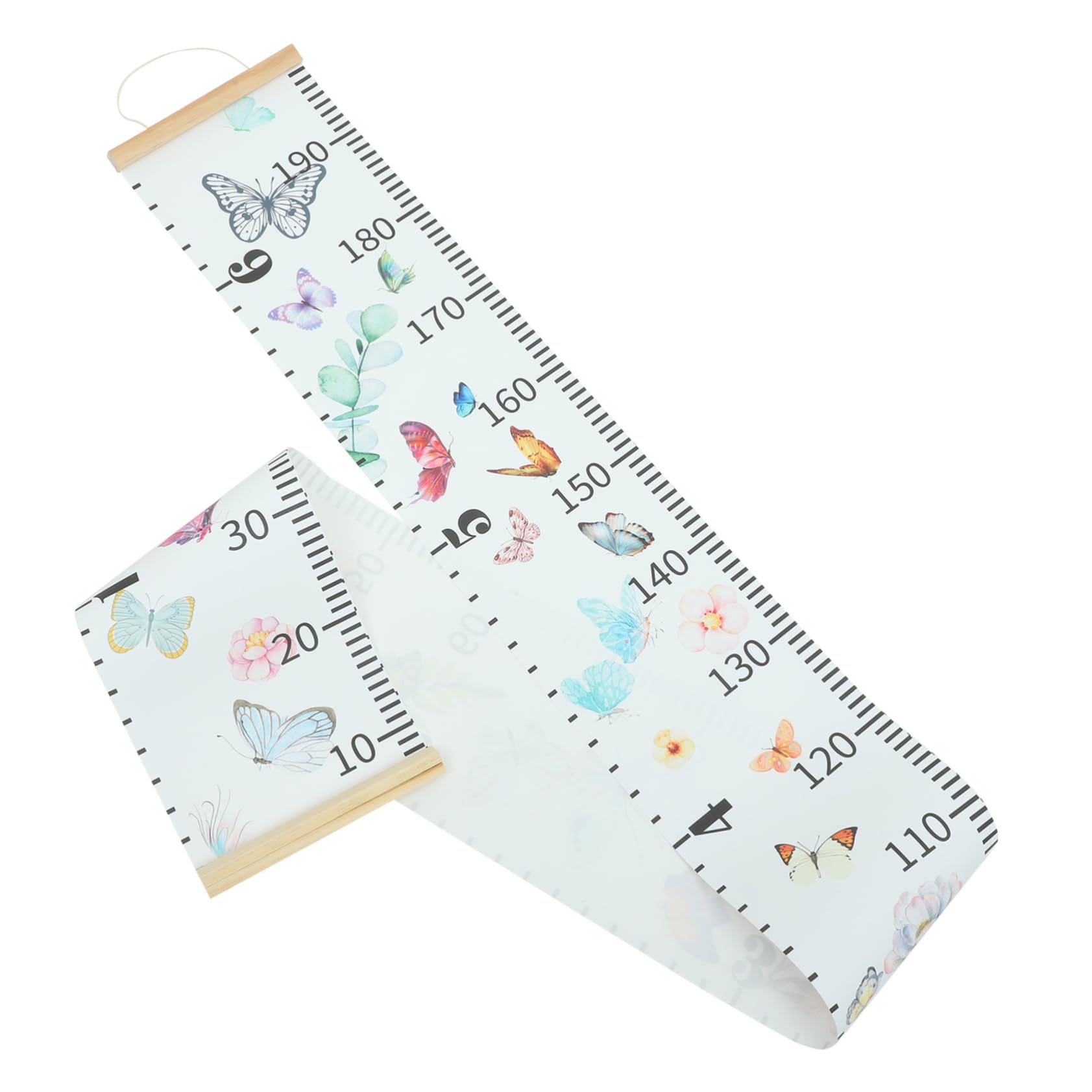 GALPADA Butterfly Printing Growth Chart Height Measuring Ruler Wall Hanging Decor for Durable and Removable Growth Height Chart for Tracking Growth Nursery
