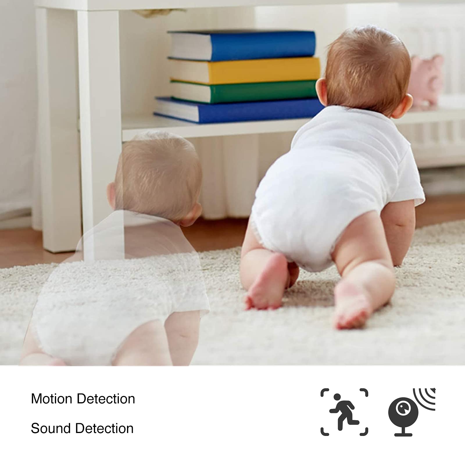 Laxihub 360°Coverage Pan Tilt Indoor Security Camera, 1080p Full HD Smart Baby Monitor Pet Camera with Phone APP, Night Vision, Two-way Audio, Motion Sound Detection, Works with Alexa Laxihub 360°Coverage Pan Tilt Indoor Security Camera, 1080p Full HD Smart Baby Monitor Pet Camera with Phone APP, Night Vision, Two-way Audio, Motion Sound Detection, Works with Alexa