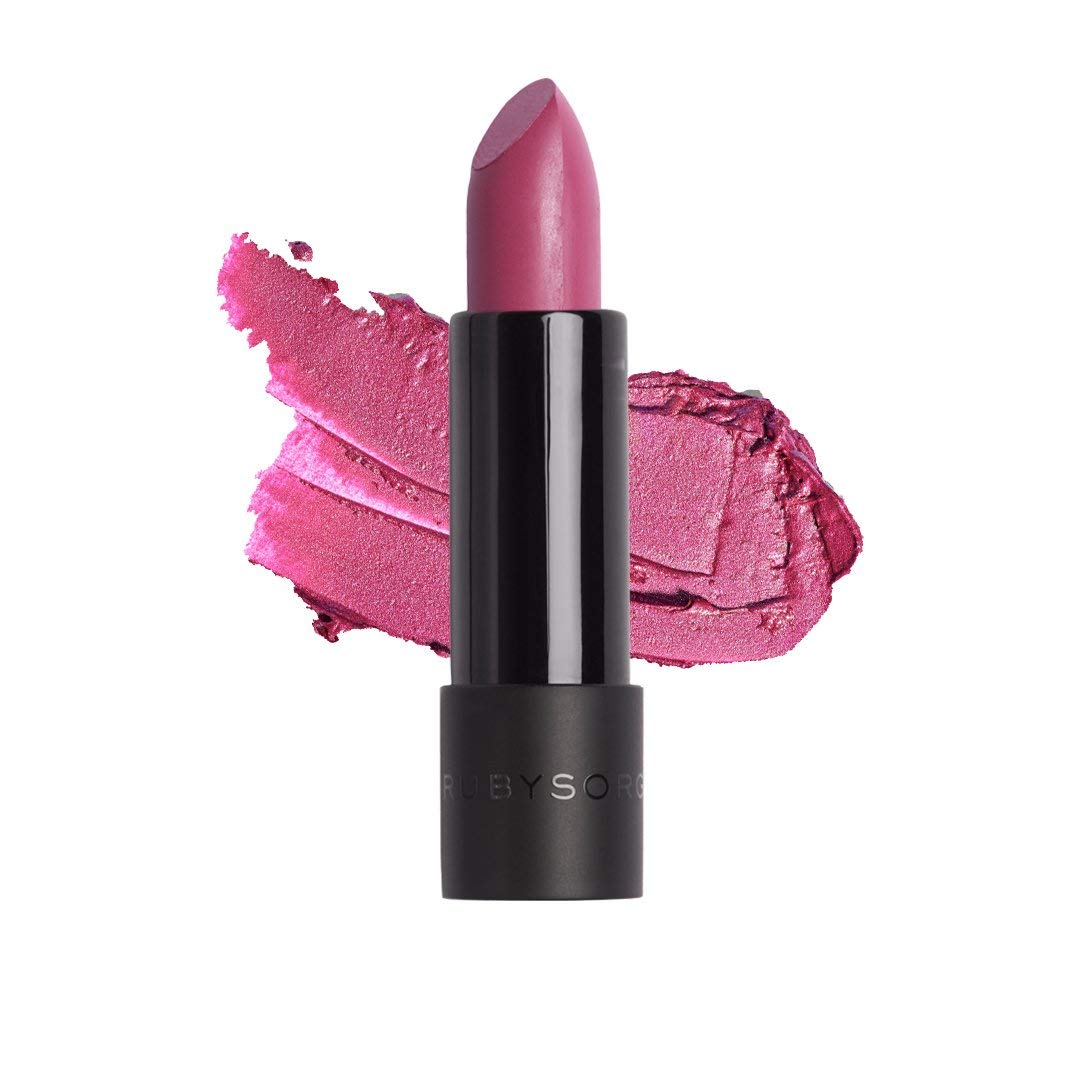 Ruby's Organics Semi-Matte Lipstick for Women All Indian Tones, Highly Pigmented, Moisturizing, Non Drying, Lightweight and Long Lasting Formula, Lip Makeup, Synthetic Chemical-Free, Mauve, 3.7g