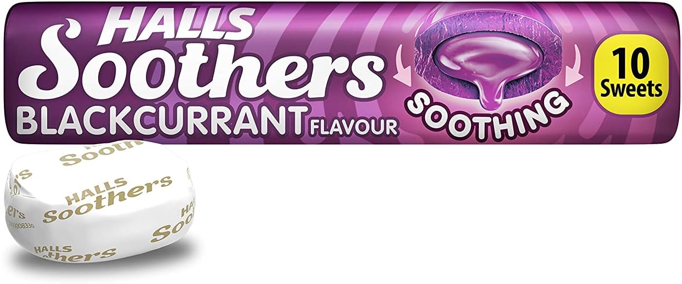 Halls Soothers Blackcurrant 45g - Pack of 20