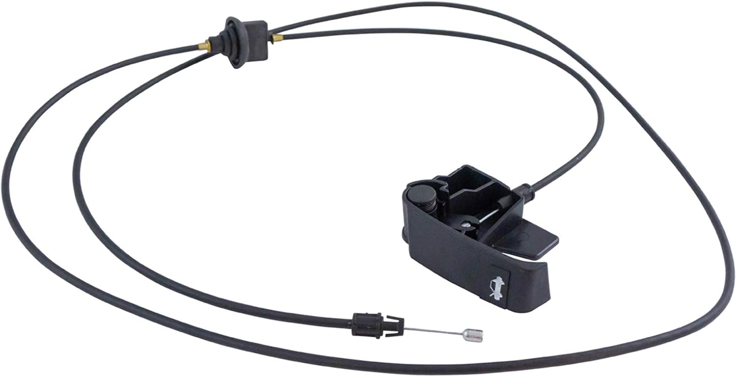 TRQ Hood Release Cable with Handle Compatible with 2000-2006 Chevrolet Suburban 1500/2500 Tahoe GMC Yukon XL1500/2500 02-06 Avalanche 1500/2500 GMC Sierra 2500HD Sierra 3500 02-06 Escalade EXT ESV