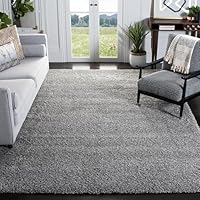 SAFAVIEH Area Rug 8x10 - California Shag Collection - Large - Silver, Non-Shedding & Easy Cleaning, Ultra Plush Thick Pile, Ideal for Living Room, Bedroom, Dining Space (SG151-7575)