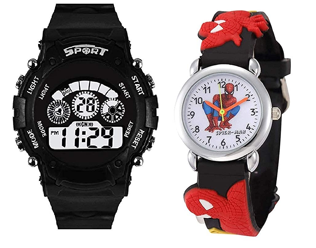 Emartos Black and White dial Digital & Analogue Boys & Girls Watch (B09DZ19CP2) Amazon Price History, Amazon Price Tracker