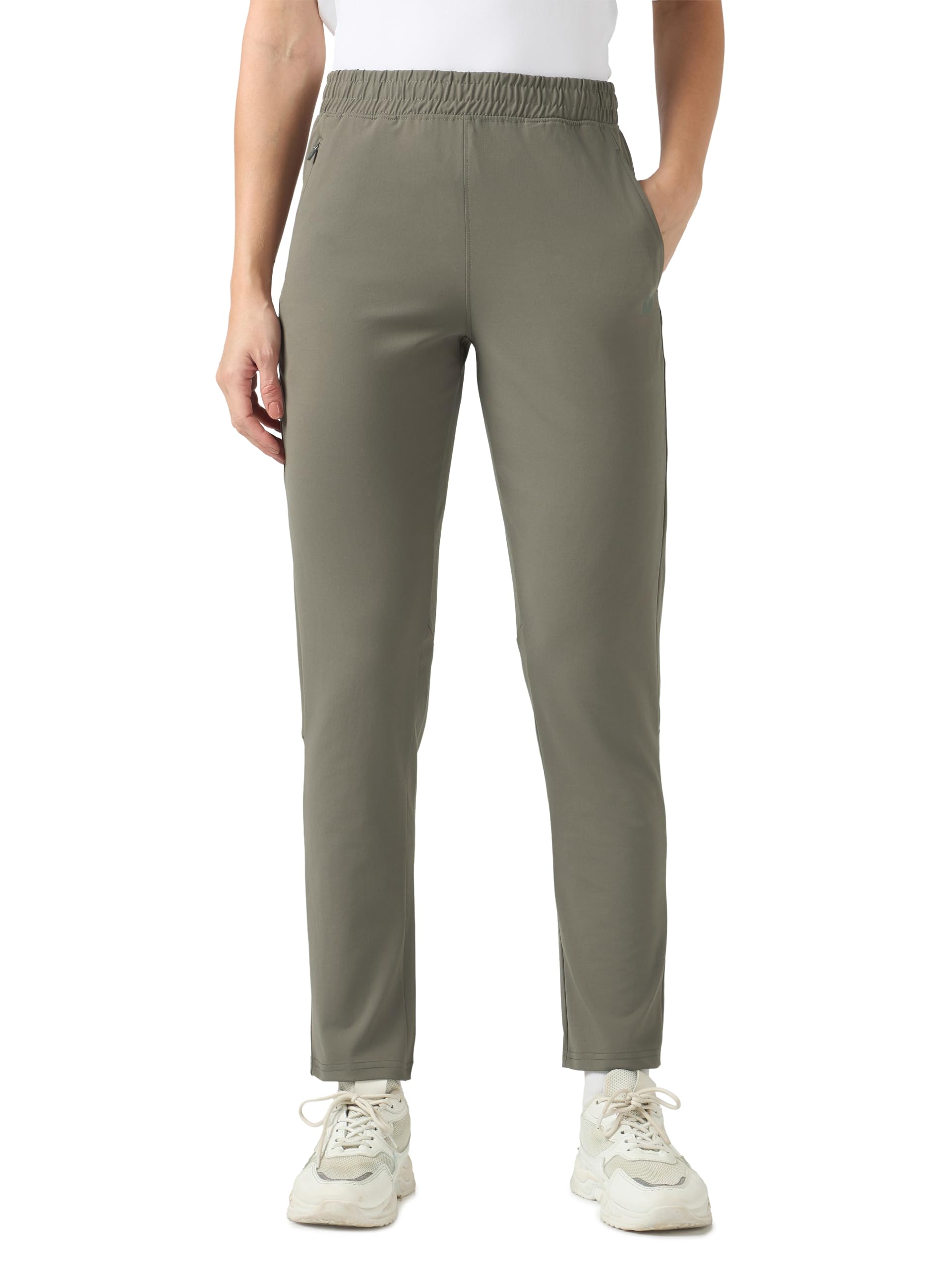 technosport Women's Regular Fit Mid Rise Solid Track Pant with Antimicrobial, Stretchable for Gym, Workout & Sports and Regular Use-picture-31