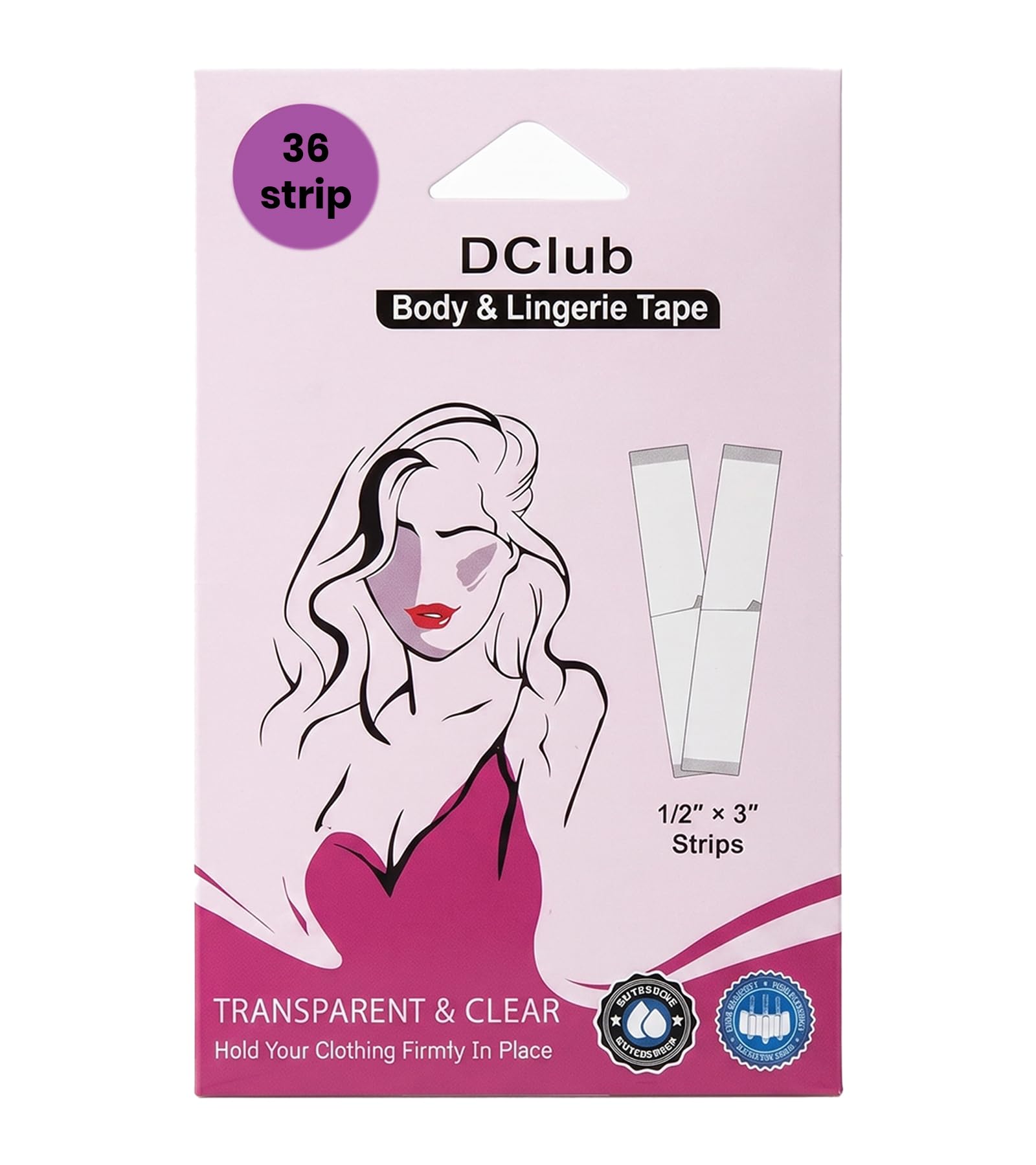 DClub Clothing Fashion Tape, Fabric Tape & Body Tape, 36 pieces Double sided fashion tape, Backless support, Fabric friendly Adhesive.-picture-34