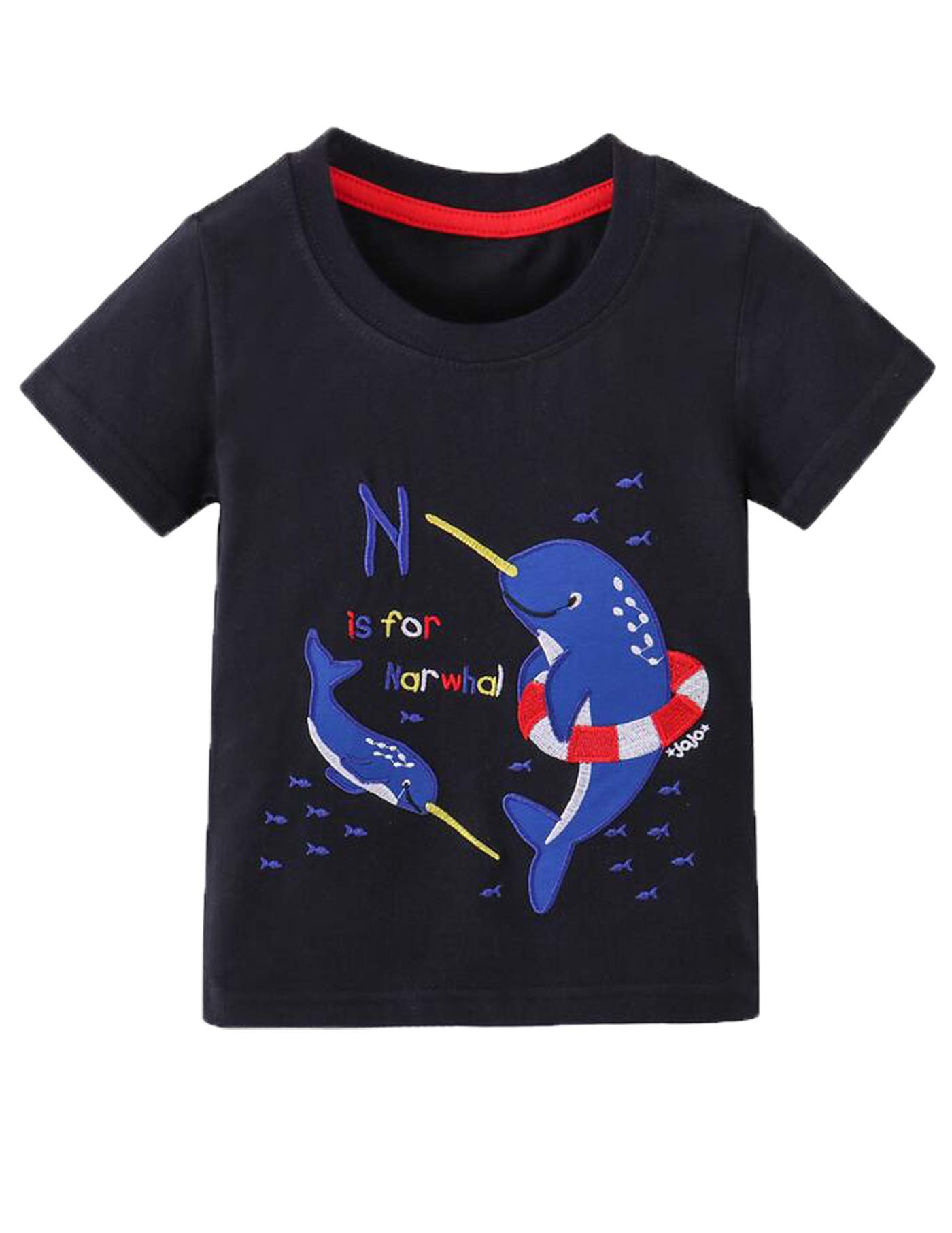 Mengmeng Cartoon Crocodiles Dinosaur Tee 100% Cotton Baby Boy Short Sleeve T-Shirt