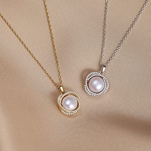 Collier en argent Sterling 925 avec perle d'exception