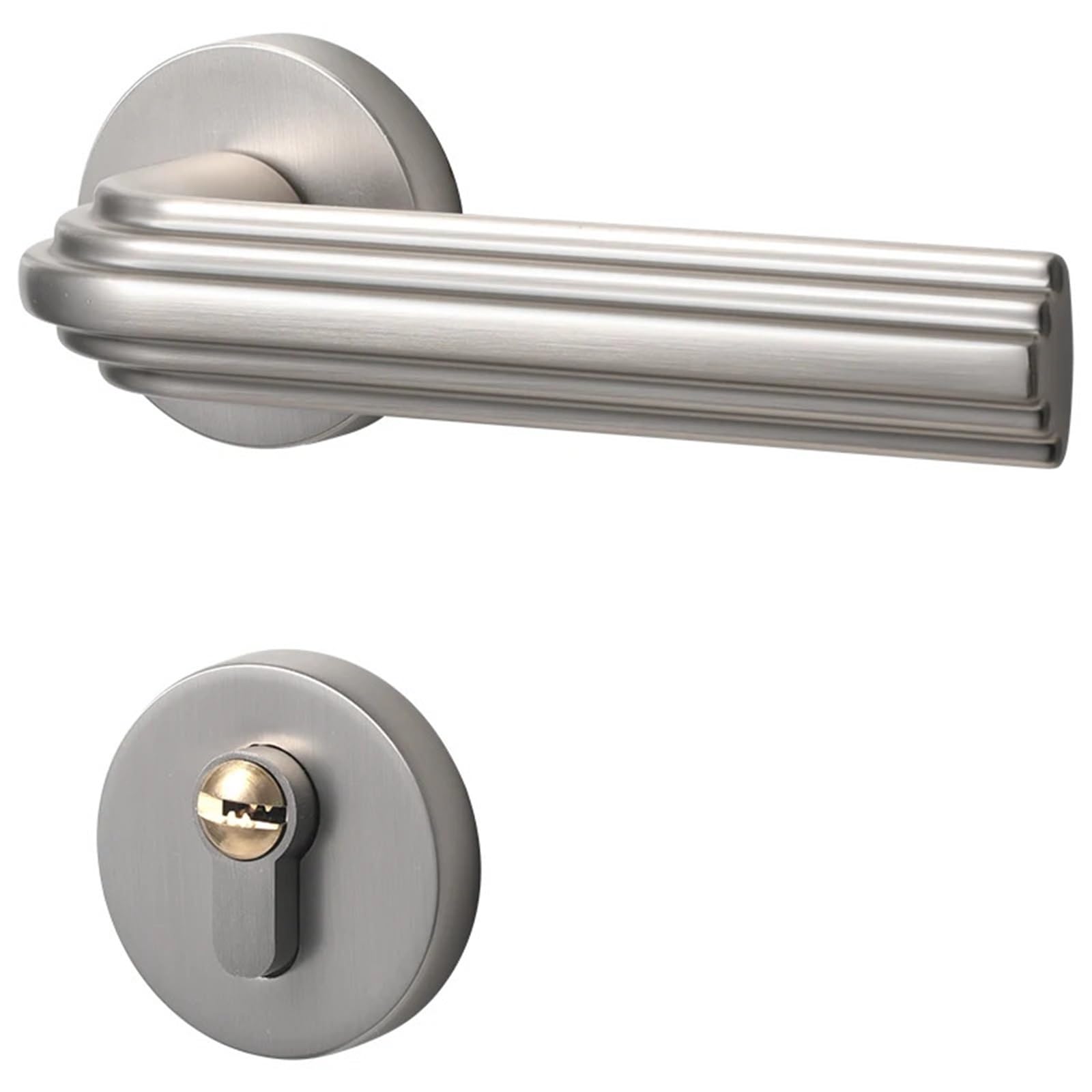 Sxolcoufoh 72810-88-Nls Door Lock Nickel Color Door Nickel Brushed Split Lock 1Pcs