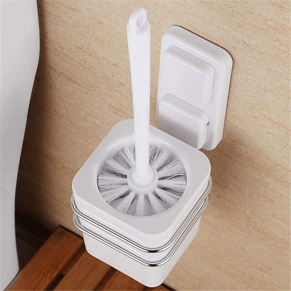 Ensemble brosse à toilette blanc haut de gamme et support rigide en silicone