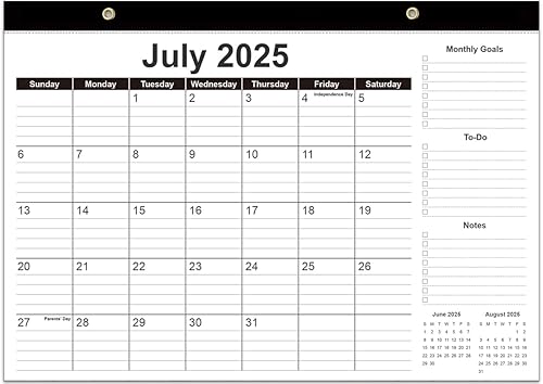 Calendario de escritorio 2024-2025, calendario de 12 meses de julio de 2024 a junio de 2025, calendario de escritorio 2024-2025 con papel grueso, 12