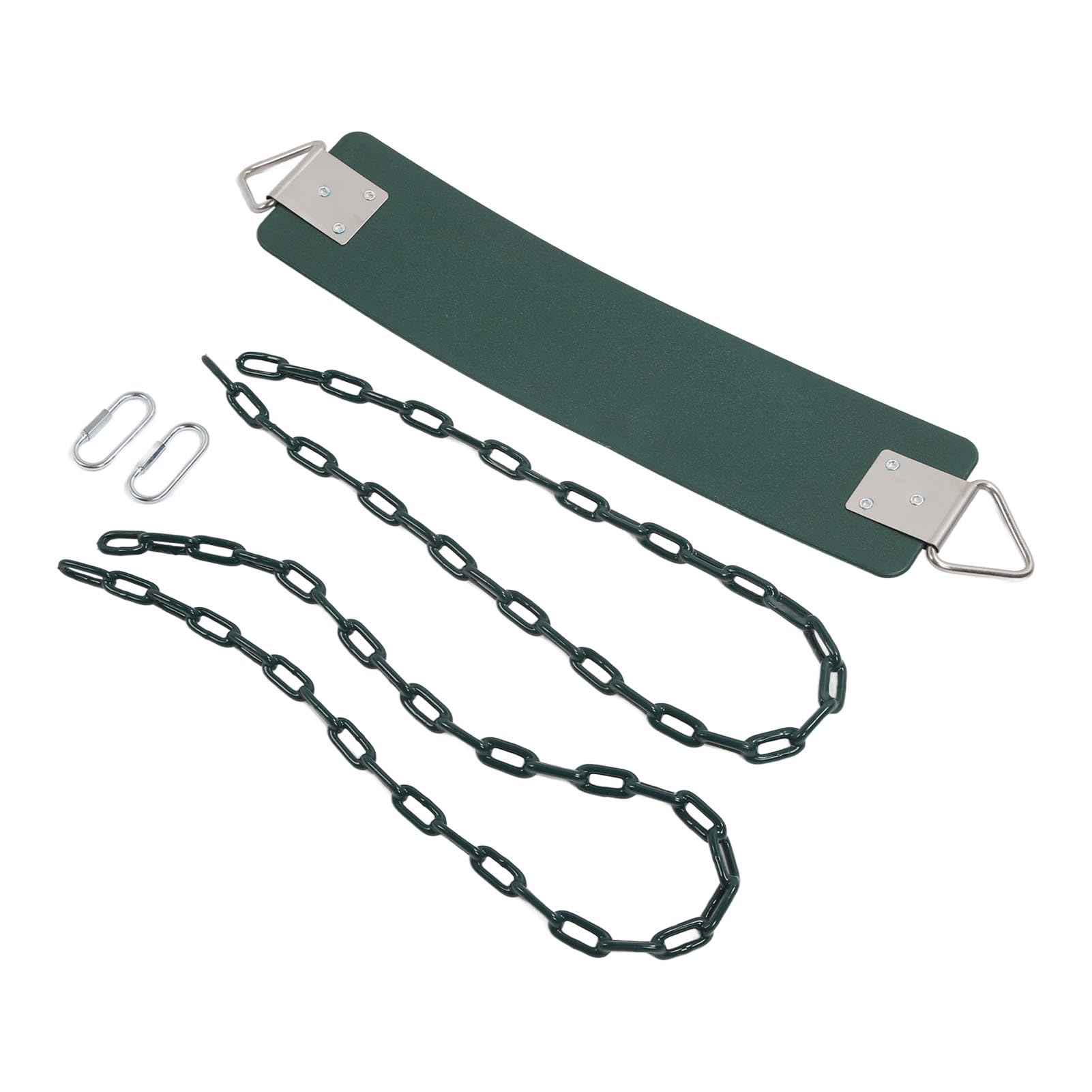 Naroote Outdoor Eva Soft Board Swing Beschichtete Ketten Heavy Duty Swing Kids Release Vitality Dunkelgrün 440,9 Lb Kapazität