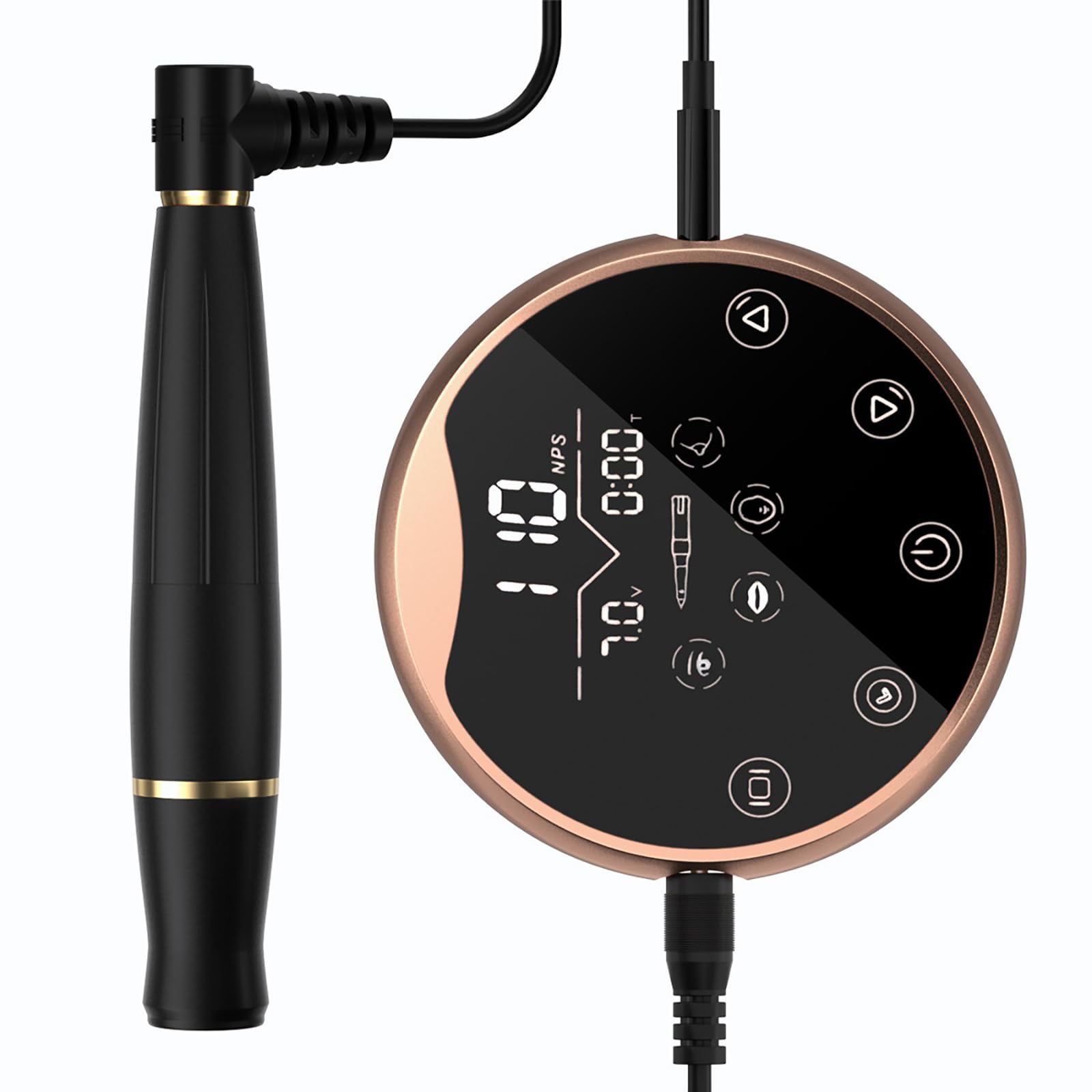 Kit per Tatuaggio Permanente, Macchina per Trucco Permanente, Penna per Tatuaggio rotativa con regolatore di velocità Regolabile da 12000 Giri/min, 4 modalità di Lavoro Regolabili, per Sopracciglia,