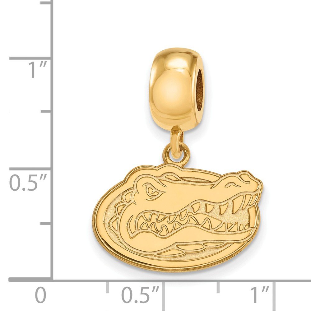 Florida Bead Charm Small (1/2 Inch) Dangle (Gold Plated)