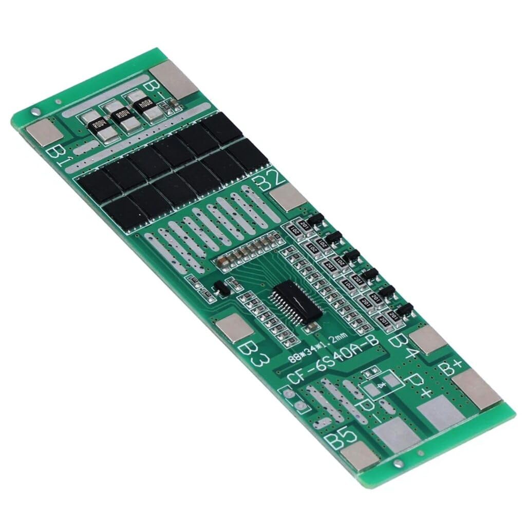 amiciSolar 24V 6S 40A BMS Protection Board with Balance for 18650 Li-Ion Lithium Battery Packs | Smart Battery Management System for Solar Lighting, Energy Storage with Active 41mA Cell Equalization-image-27