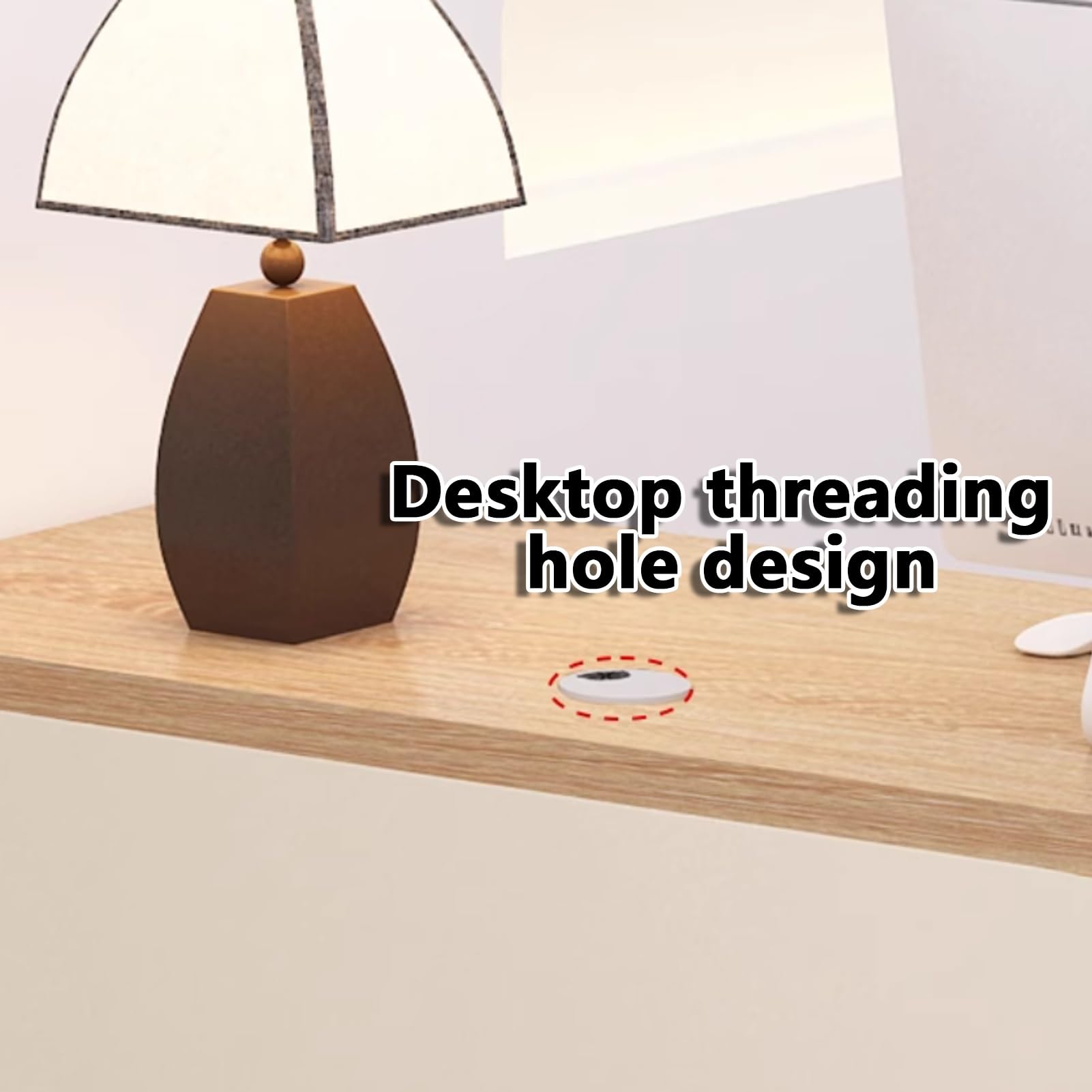 Recept Desk con Ders, Tavolo Cuter Ufficio, Semplice Contatore Recept, Facile Assemblaggio, Armadio Lar Sto, Ideale per Aziende e Aree Recept