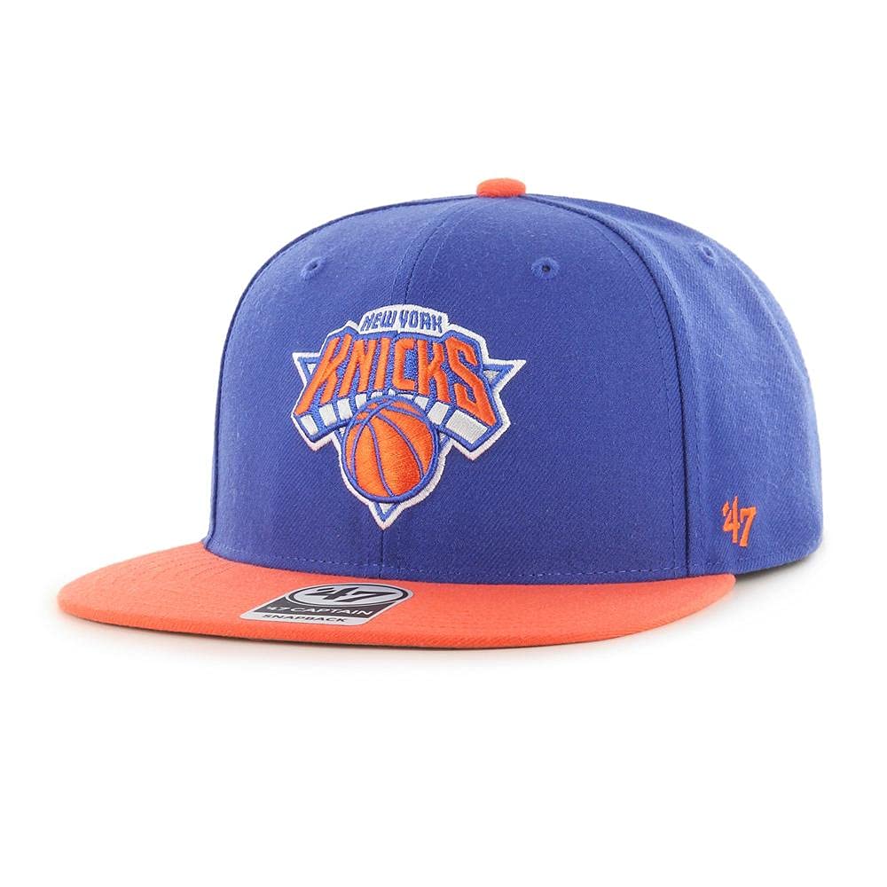 '47Brand Sure Shot Captain Adjustable Cap - NBA, Structured 6-Panel, Flat Bill Baseball Hat