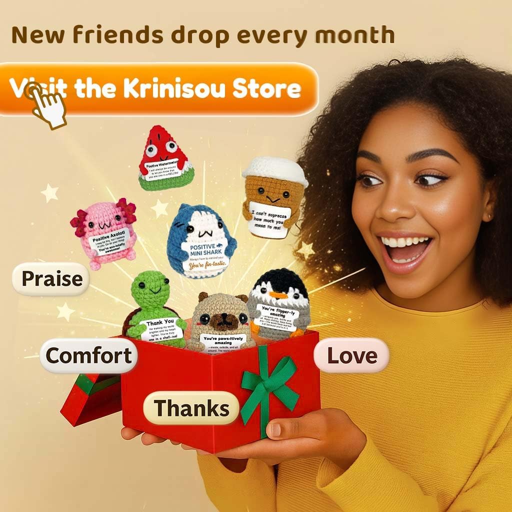 Positive Animals Crochet Llama, Funny Thank You Appreciation Gift for Coworkers, Boss, Friends or Teachers, Cute Farewell and Goodbye Present, You Make a Difference Gift for Women and Men - Image 8