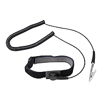 Vista 11 de Correa de muñeca antiestática, pulsera de conexión a tierra antiestática de 11 pulgadas con clip de cocodrilo y cable largo extensible, se adapta a