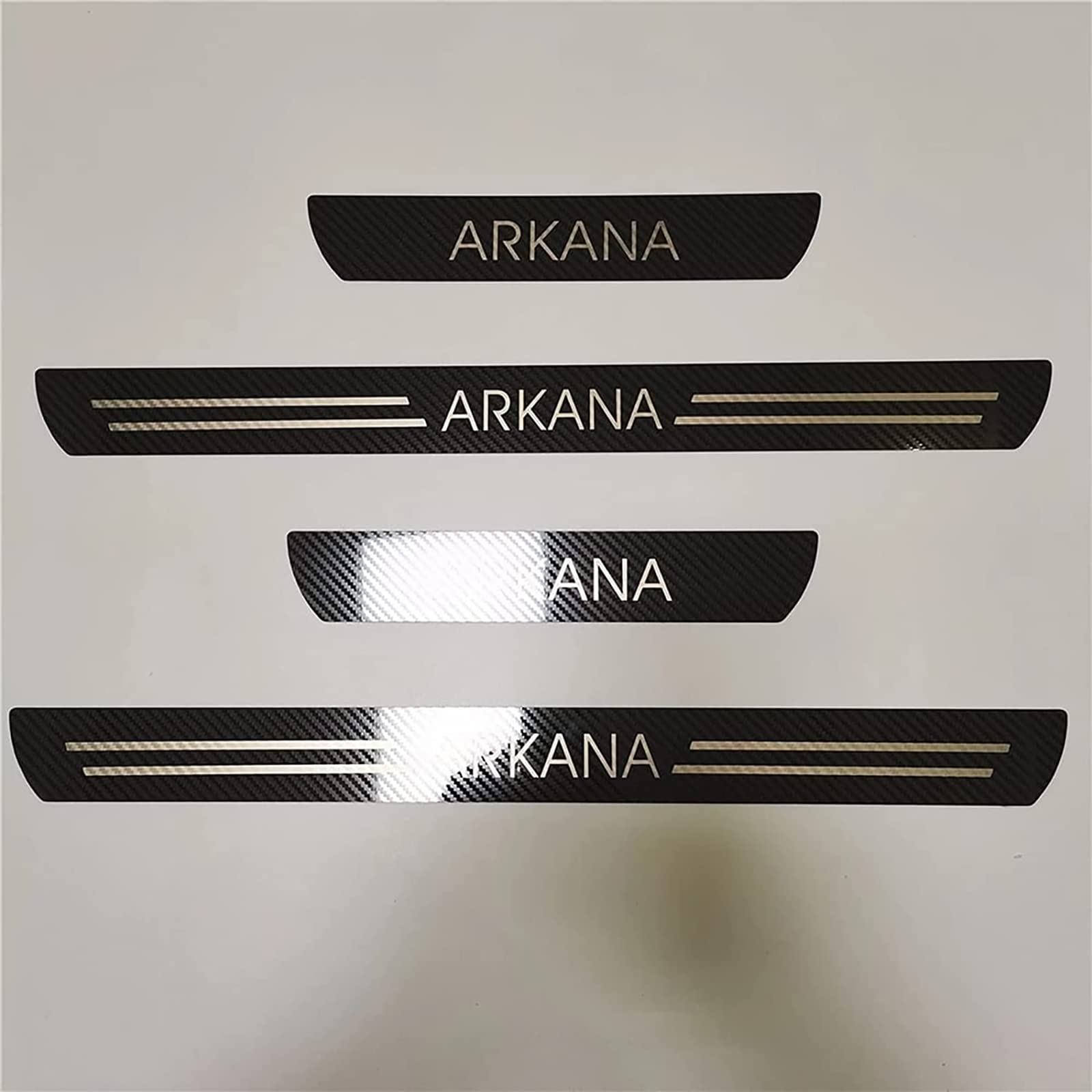 EAGLEG 4 Piezas Protector de Umbral de Puerta de Coche para REN-Ault ARKANA XM3 2019 2020 2021, Ajuste del Umbral del Pedal de Desgaste Placa de Protección Accesorios, Acero Inoxidable,Black