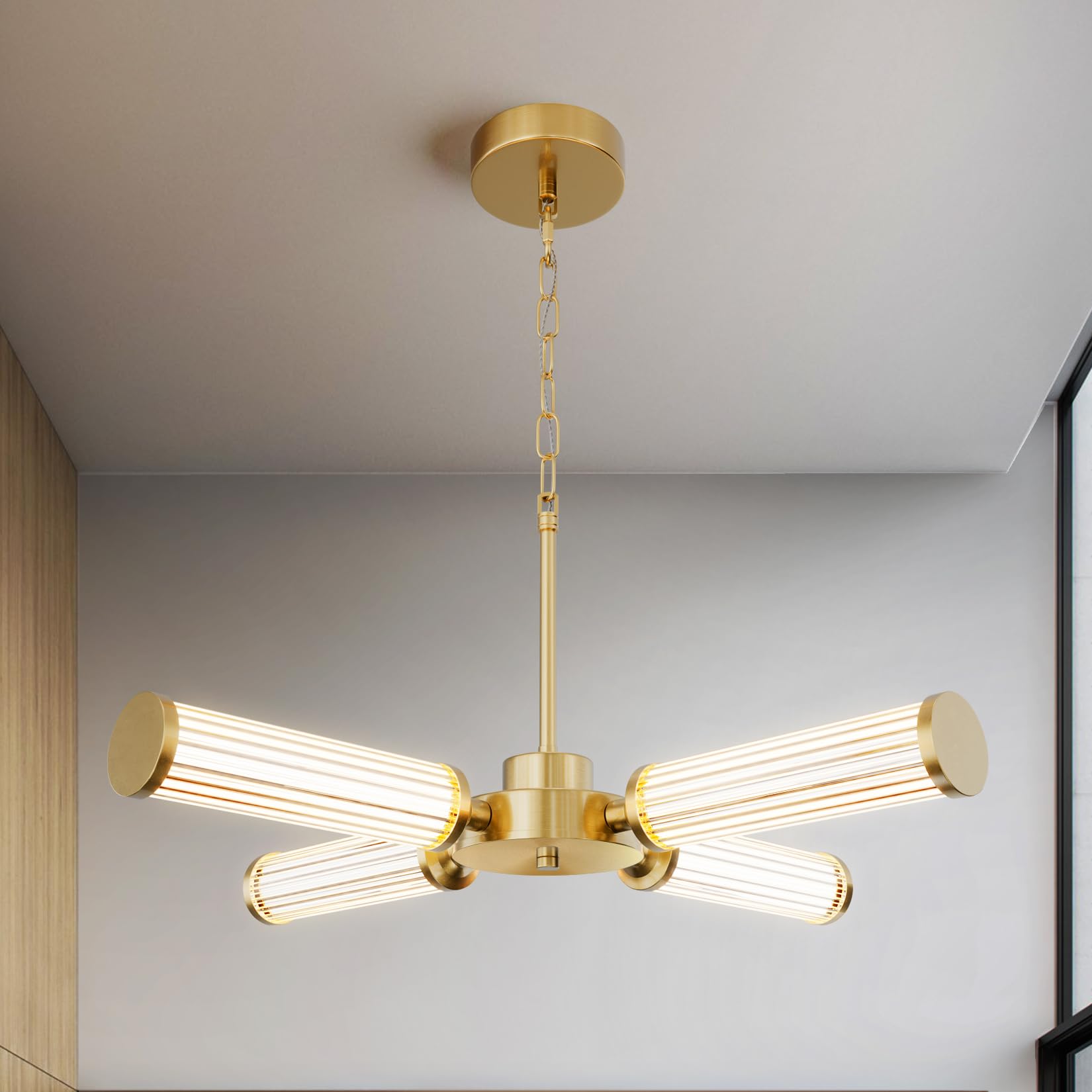 Lustre LED Moderne Doré Encastré Escalier et Grand Salon - 8