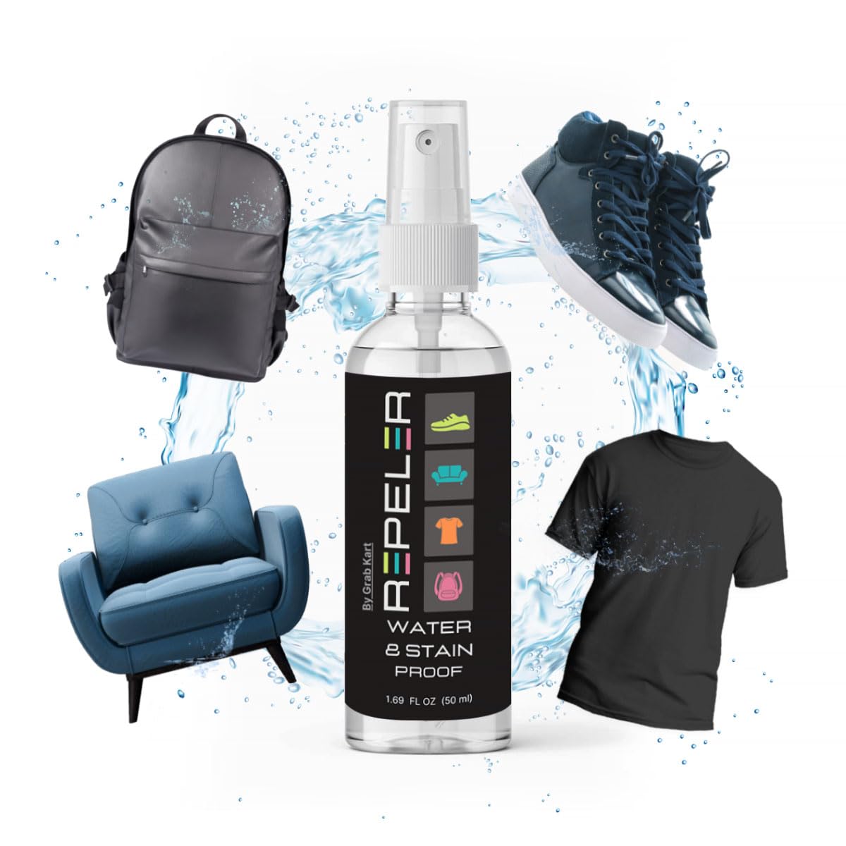 Shoe Protector Spray, Nano Technology Water and Stain Repellent Spray for Shoes Fabric Repellent Spray for Leather Handbag Long Lasting Protection (Waterproof Spray for Shoes) - 50ml