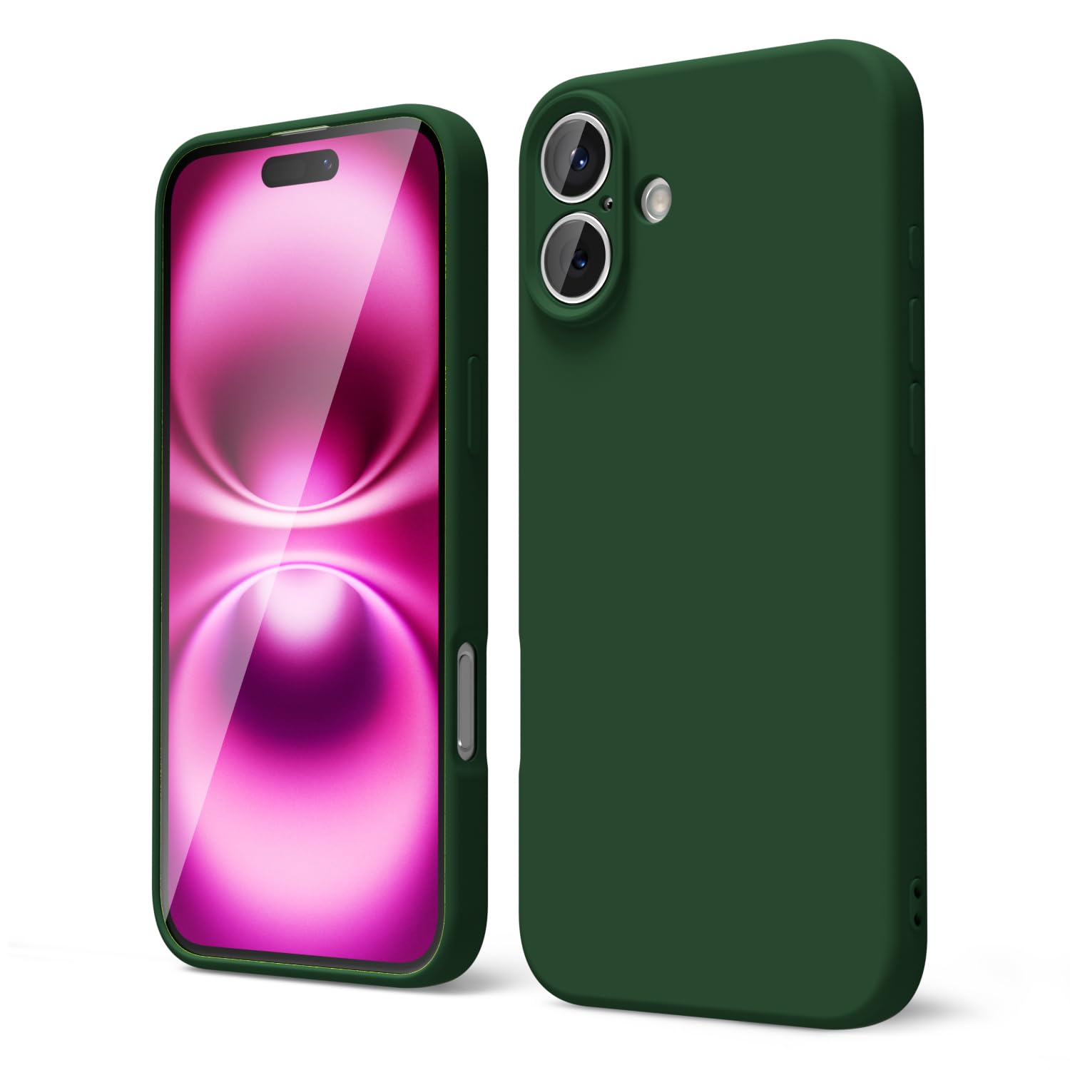 oakxco for iPhone 16 Pro Max Case Liquid Silicone, Soft Rubber Gel Elegant Aesthetic Basic Simple Cover, Cute Thin Slim TPU Matte Solid Color Plain Smooth Case for Women Girl, Light Pink — view 622