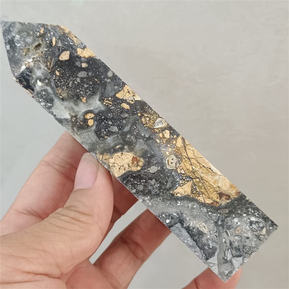 WGPHD Meditation Home Natural Wasp Stone Pillars Crystal Energy Home Decor Gifts (Size : 300-350g)