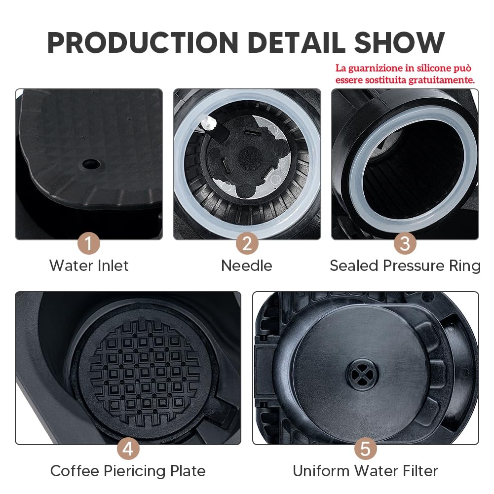 Adattatore per capsule di caffè BENFUCHEN compatibile con Genio S/Piccolo XS, porta convertitore per capsule di caffè Nes Presso OriginalLine, accessorio per macchine da DolceGusto
