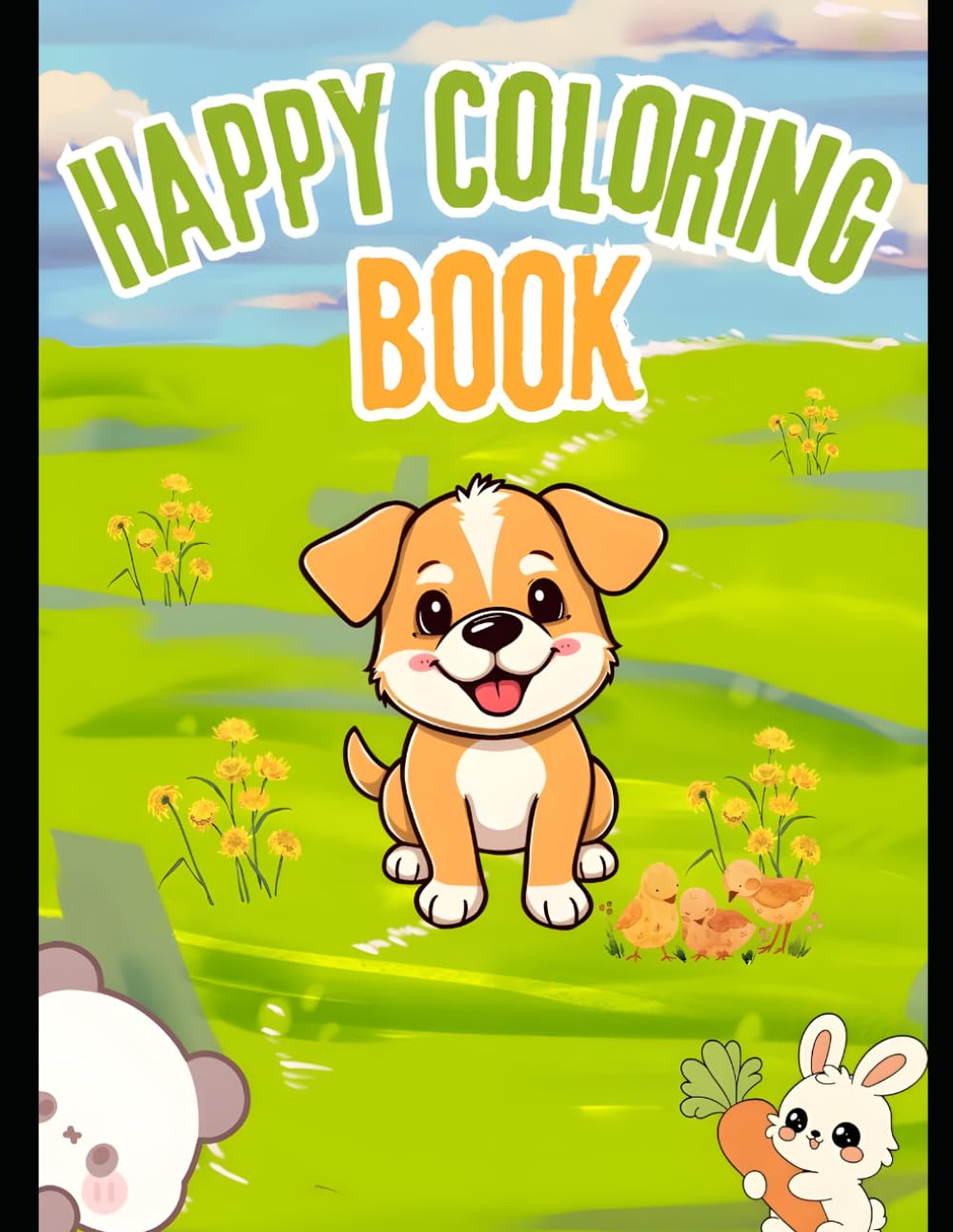 Happy colouring book: Fun and Easy Animal Coloring Pages for Toddlers and Preschoolers | Cute Designs to Encourage Creativity, Fine Motor Skills, and Screen-Free Fun Book Description