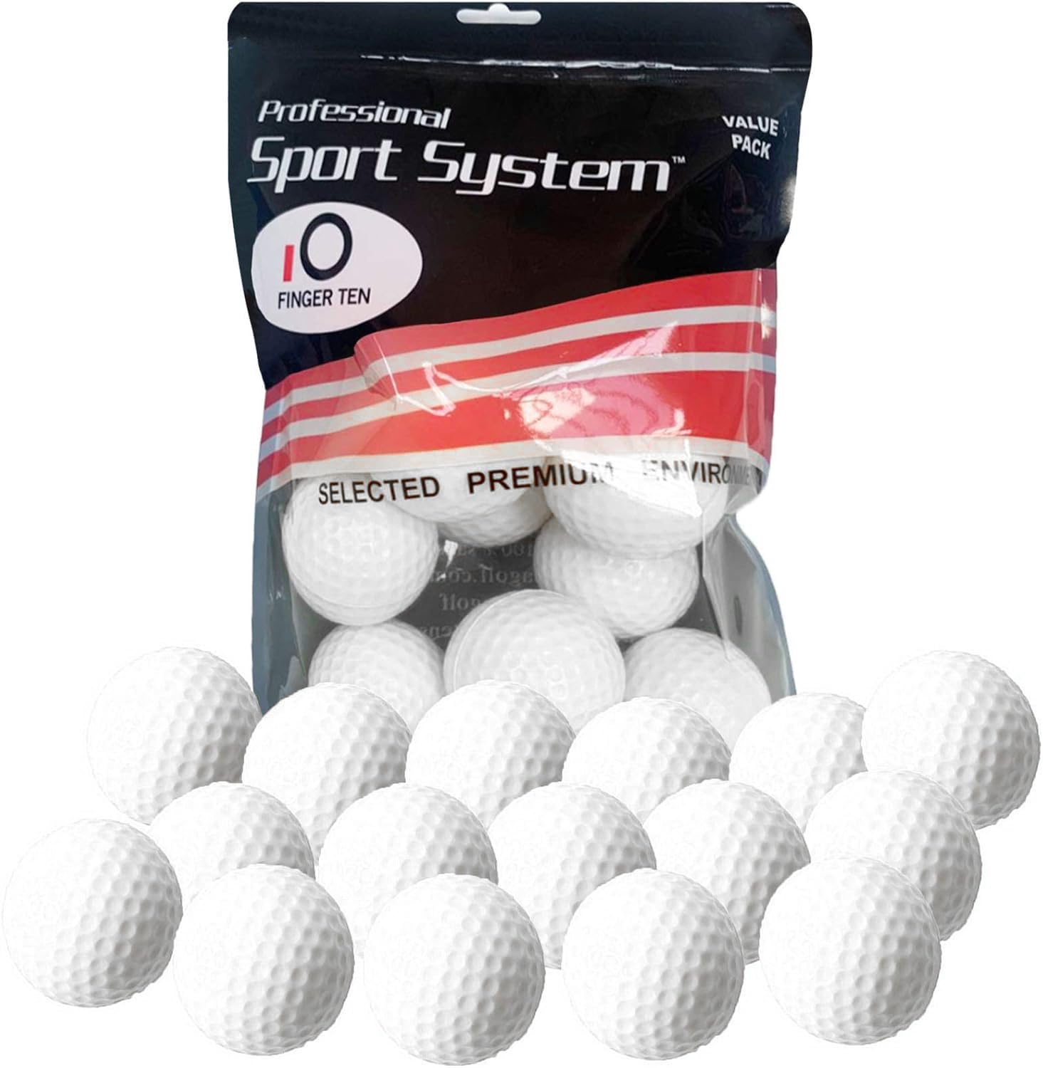 FINGER TEN Palline Da Golf Forate In Plastica Per Allenamento - 12 O 24 Pezzi, Leggere E Durevoli, Uso Interno/Esterno