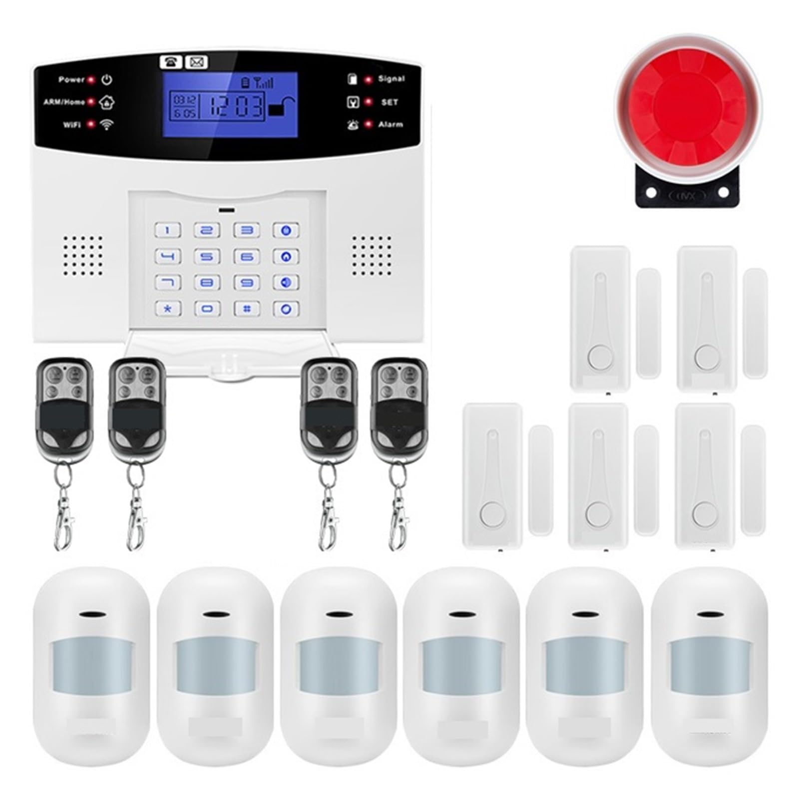 Système d'alarme sans fil WiFi maison sécurité kit capteur sirène autodial G2BT