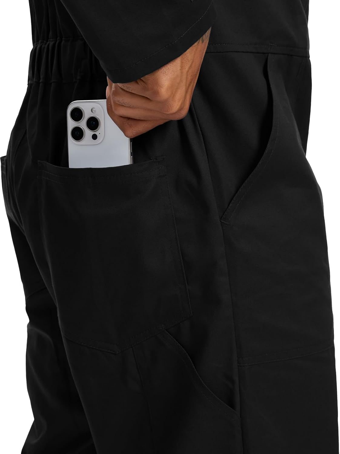 WORK IDEA Men's Coveralls Long Sleeve 100% Cotton Twill Workwear Jumpsuit Relaxed Fit - Image 4