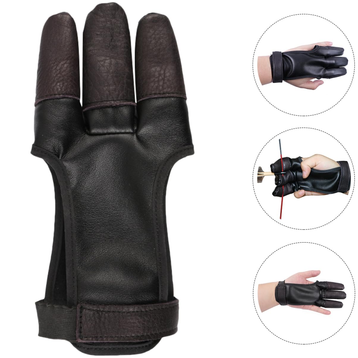BESPORTBLE 2pcs Professional Portable Finger Protector for Wear-Resistant Three-Finger Guard Lightweight and Compact Design for Enhanced Shooting Safety for Enthusiasts and