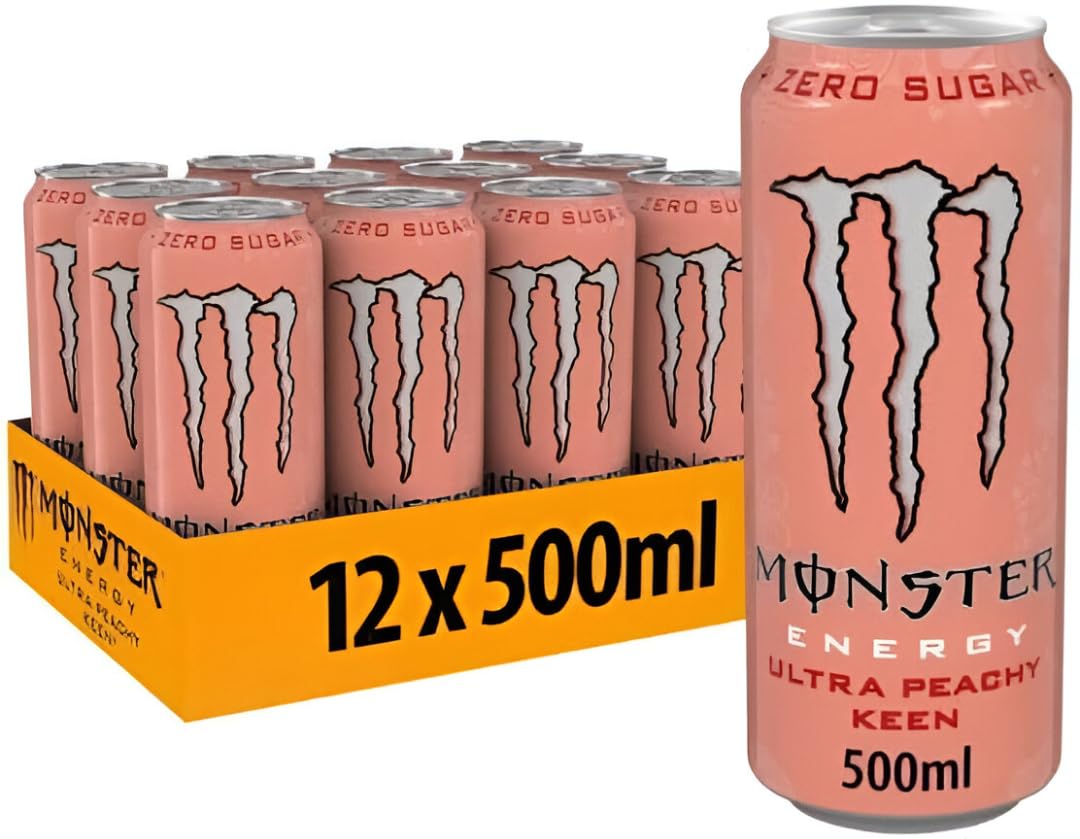 Monster Energy Ultra Peachy Keen, Zero Sugar Energy Drink, 500ml (12 Pack) – Refreshing Peach Flavor with Energy Boost – Low Calorie, Zero Sugar, Smooth Taste (Imported - USA)-image-37