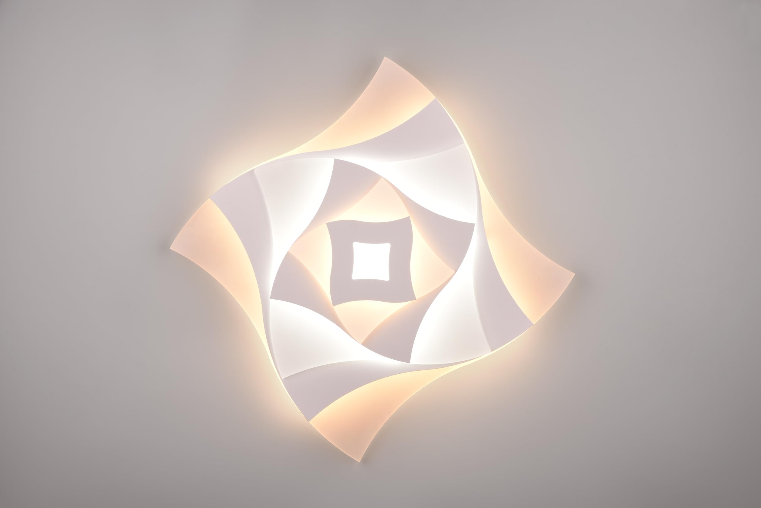 Trio Leuchten LED Deckenleuchte Akita 647110131, Metall Weiß matt, Acryl, inkl. 56 Watt LED, Fernbedienung, Dimmbar, Farbwechsel |