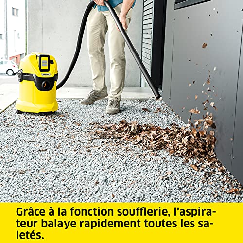 Kärcher 36 V Aspirateur Multifonction sans Fil WD 3 Battery, Eau/Poussière, Filtre Cartouche, Flexible : 2 m, Taille Cuve : 17 l, Puissance : 300 W, Compatible avec Batterie 36 V Kärcher non Incluse - Image 6
