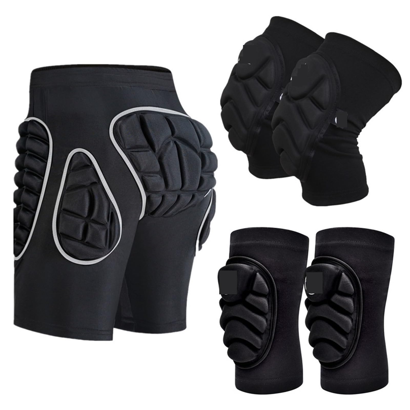Short de Ski Rembourré EVA Extreme Sports de Plein air Ski Skate Snowboard Protection Ski Protecteur Patinage Protecteur Hanche Rembourré Shorts(ML101-B,XL)