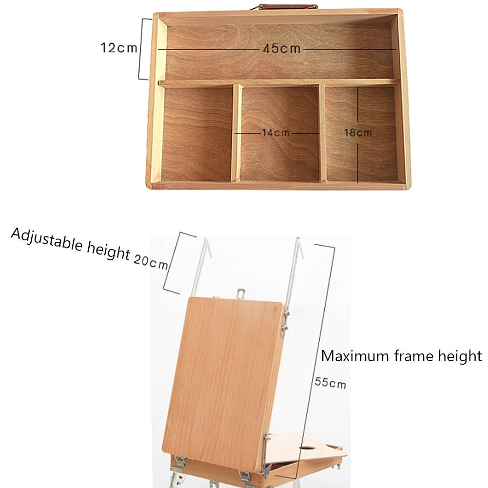 Tragbare Staffelei Für Kinder Und Erwachsene, Aluminium-Stativ, Skizzenkasten Mit Schublade, Schultergurt, Leinwand-Display,