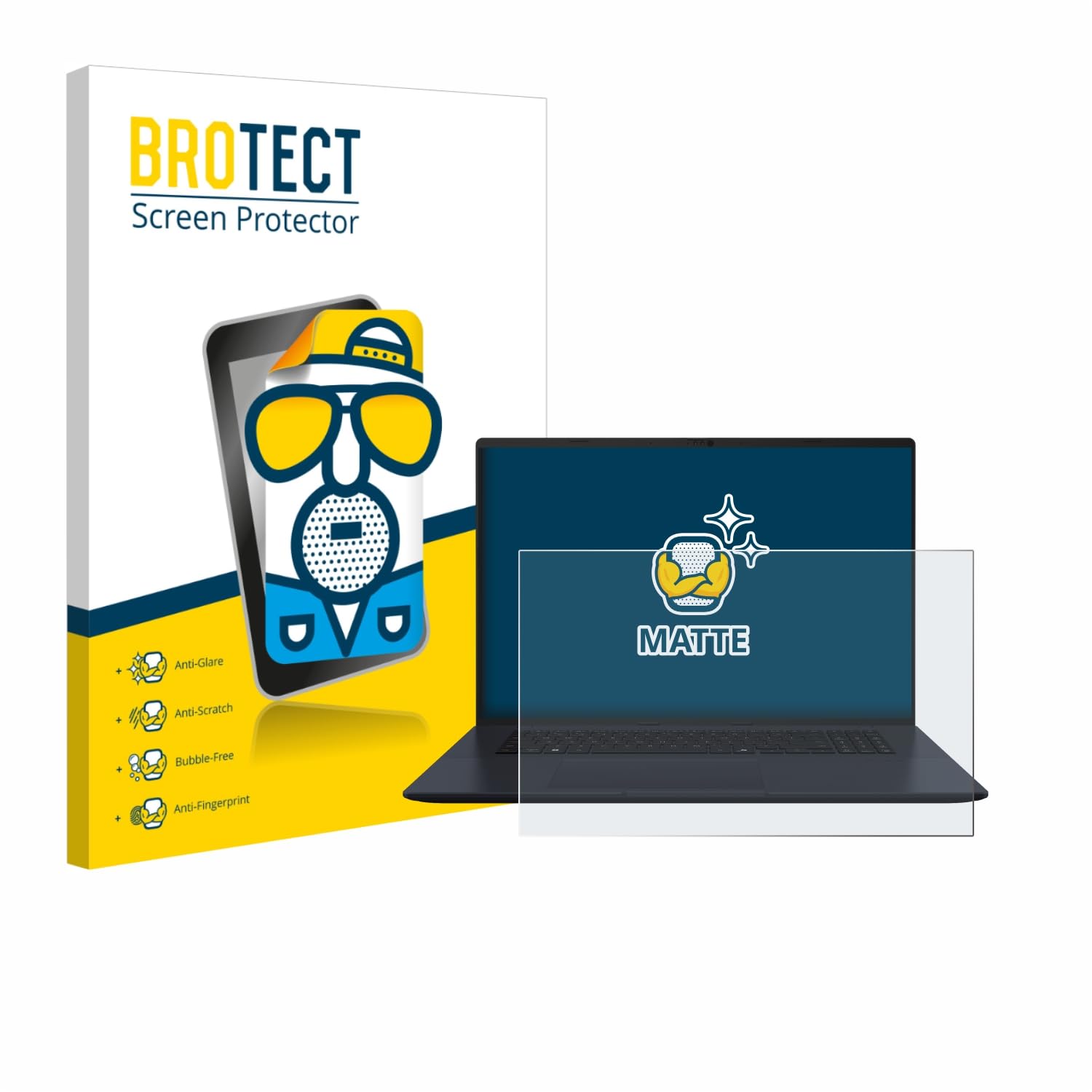 BROTECT Entspiegelungs-Schutzfolie für ASUS Vivobook 18 M1807 Matte Displayschutz-Folie, Anti-Reflex, Anti-Fingerprint