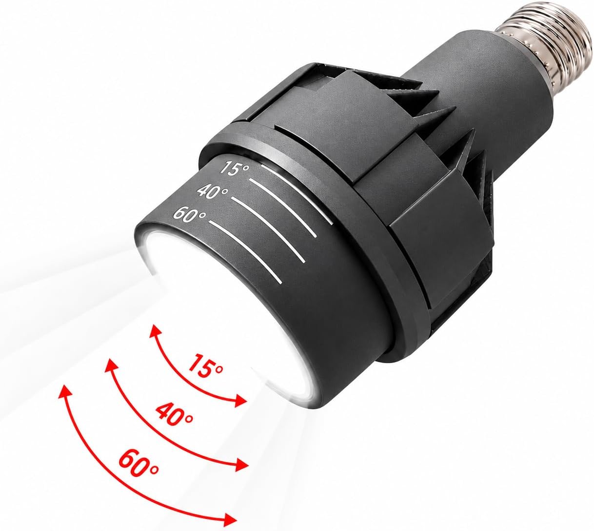 Adjustable Beam Angle Zoom PAR20 LED Spot Light Bulb NSP 15°-60° NFL WFL Multi Angle Ceiling Recessed Lamp I 9W Down Lamp for Restaurants Display Art Display Gallery Photography - Warm White 9 Watt